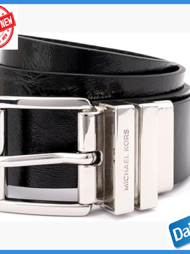 Medium Leather Reversible Belt With Buckle Closure, Adjustable Fit